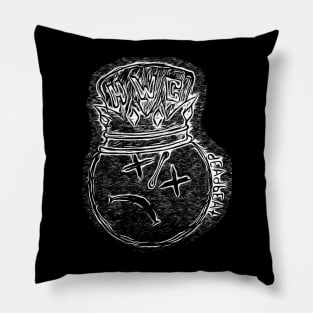 Black dEAdbEAt Crown Logo Pillow