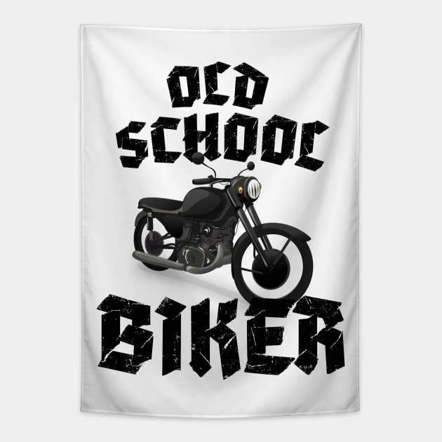 Old School Biker Tapestry by nickemporium1