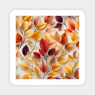 Autumn Leaves Pattern 16 Magnet