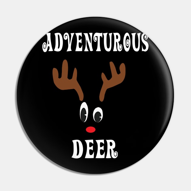 Adventurous Reindeer Deer Red nosed Christmas Deer Hunting Hobbies   Interests Pin by familycuteycom