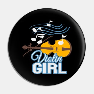 Violin Girl Pin