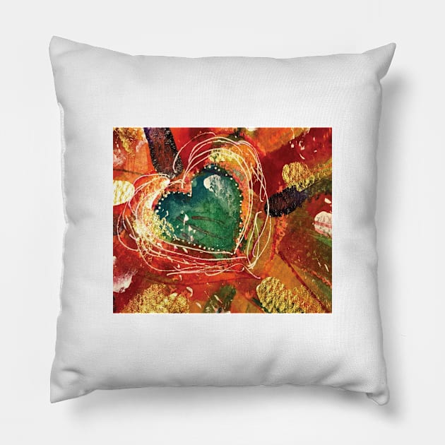 Anahata Blessed Heart Chakra—I love You! Pillow by drumweaver