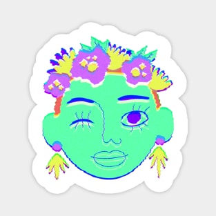 Face colorful Magnet