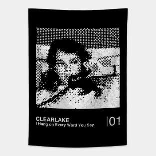 Clearlake / Minimalist Graphic Design Fan Artwork Tapestry