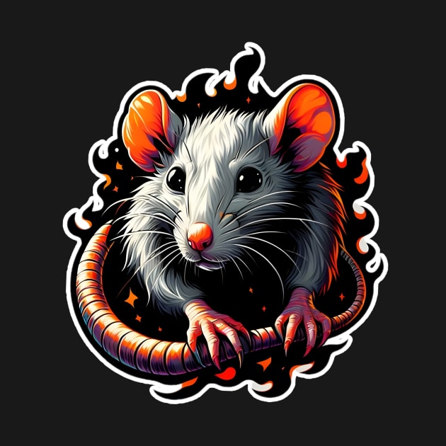 Half body rat vector urban street art style by art poo