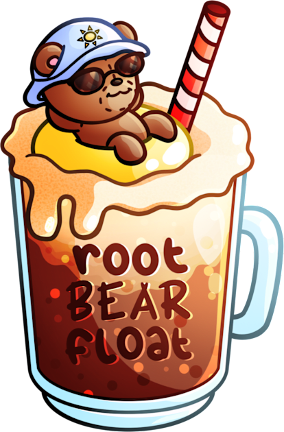 Root Bear Float | Root Beer Kids T-Shirt by Sammy Doo