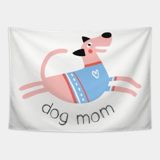 Dog mom (black text) Tapestry