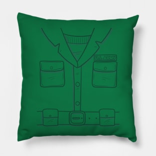 Green Plastic Army Man Halloween Costume Pillow