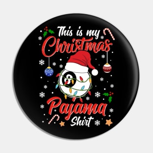 Funny Costume Family This is my Christmas Pool Ball Pajamas Pin