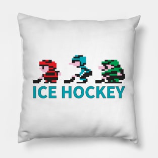 8-bit Ice Hockey Guys Pillow