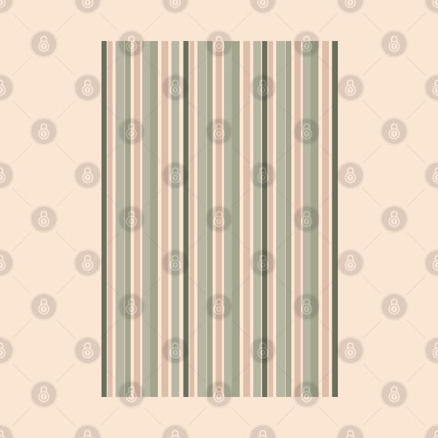 Color Block Stripes Beige and Green by tramasdesign