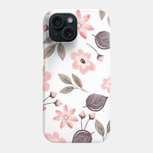 Cute Pink Watercolor Spring Floral Phone Case