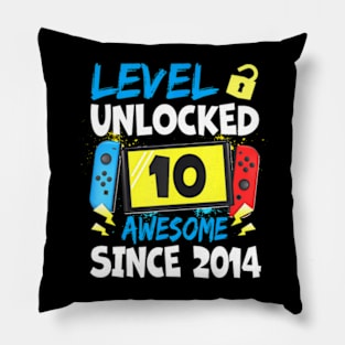 10th Birthday  Level 10  Awesome 2014 Video Pillow