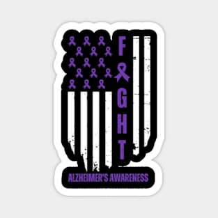 American Alzheimer's Fighter Dad Mom Magnet