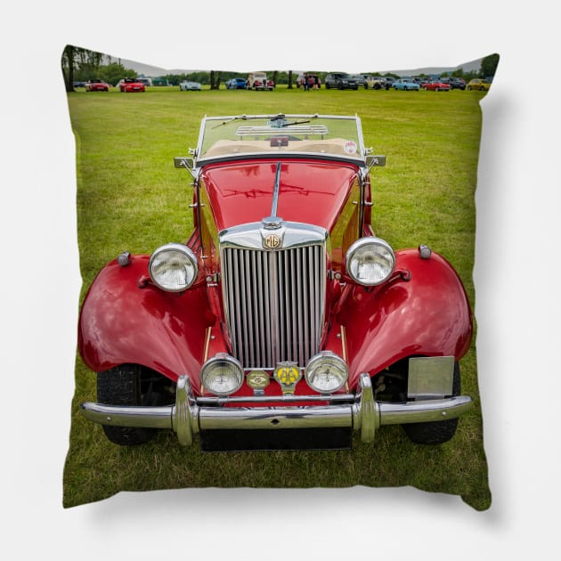 MG Classic Car 1953 Pillow by Adrian Evans Photography