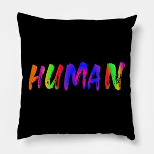 Human Rainbow Pride Month Pillow