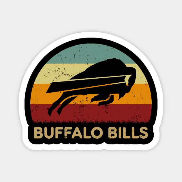 Retro Sunset - Buffalo Bills Club Magnet by GoodIdeaTees