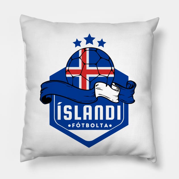 Islandi Fotbolta Pillow by footballomatic