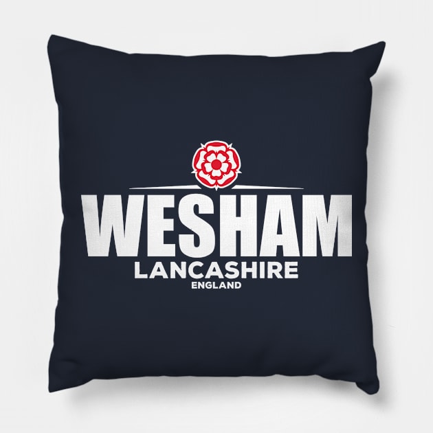 Wesham Lancashire England Pillow by LocationTees