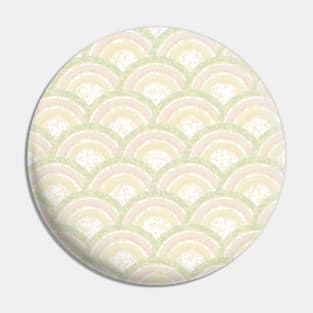 Scale pattern,pastel rainbow yellow floral Pin