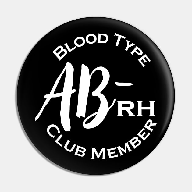 Blood type AB minus club member - Dark Pin by Czajnikolandia