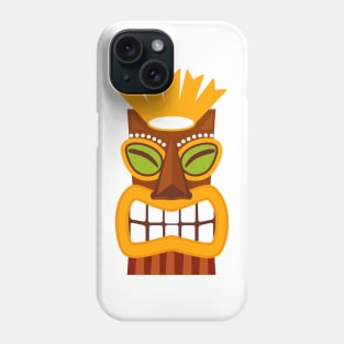 Tiki God Statue Illustration Phone Case