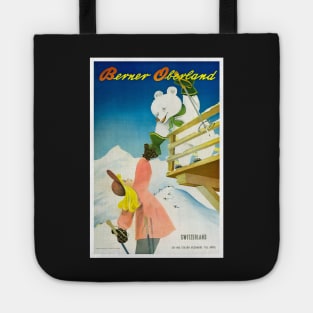 Berner Oberland,Switzerland,Ski Poster Tote