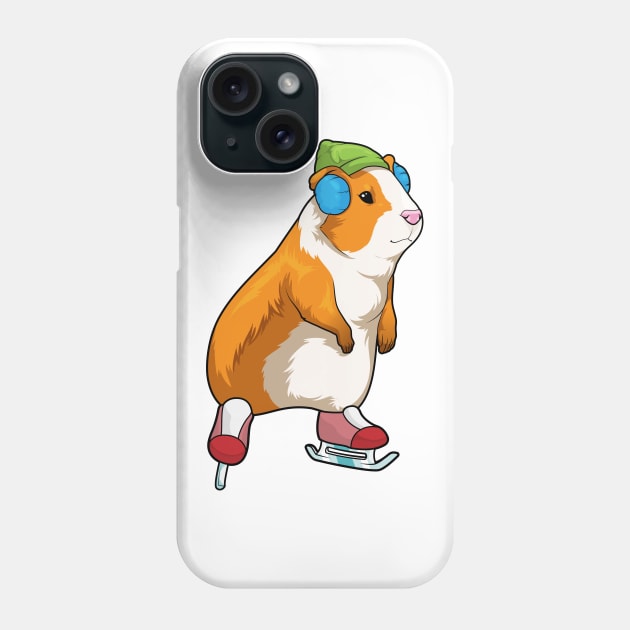 Guinea pig Ice skating Ice skates Phone Case by Markus Schnabel