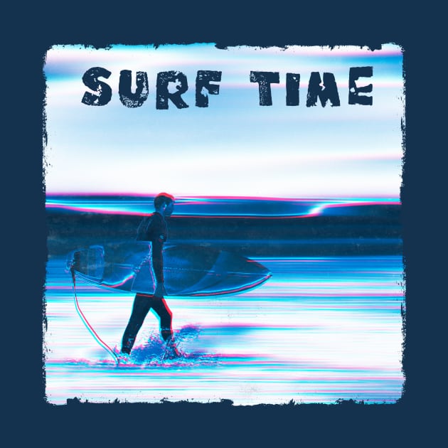 Surf Time - Surfer and Surf Board by DyrkWyst