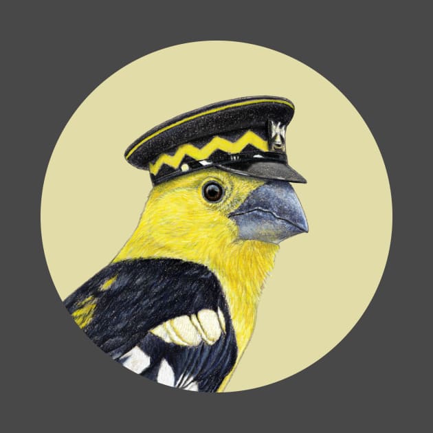 Golden grosbeak by Mikhail Vedernikov