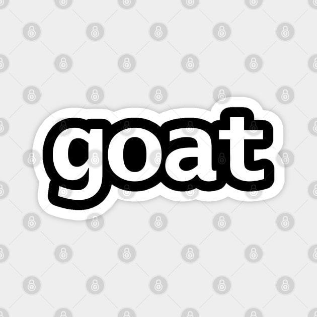 Goat Minimal Animals Typography White Text Magnet by ellenhenryart