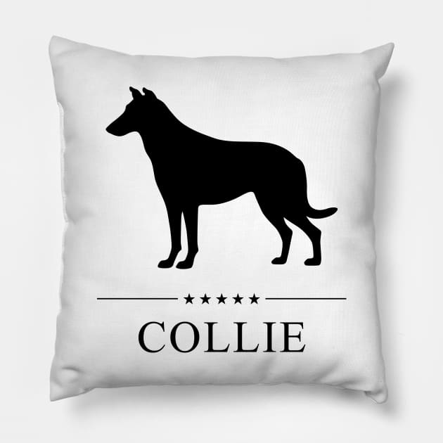 Smooth Collie Black Silhouette Pillow by millersye