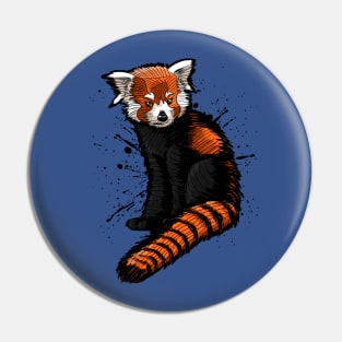 Sketch Red Panda Pin