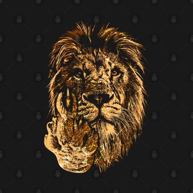 Funny Lion Showing Middle Finger by Mila46