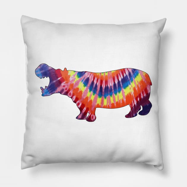 Tie-Dye Hippo Pillow by dikleyt