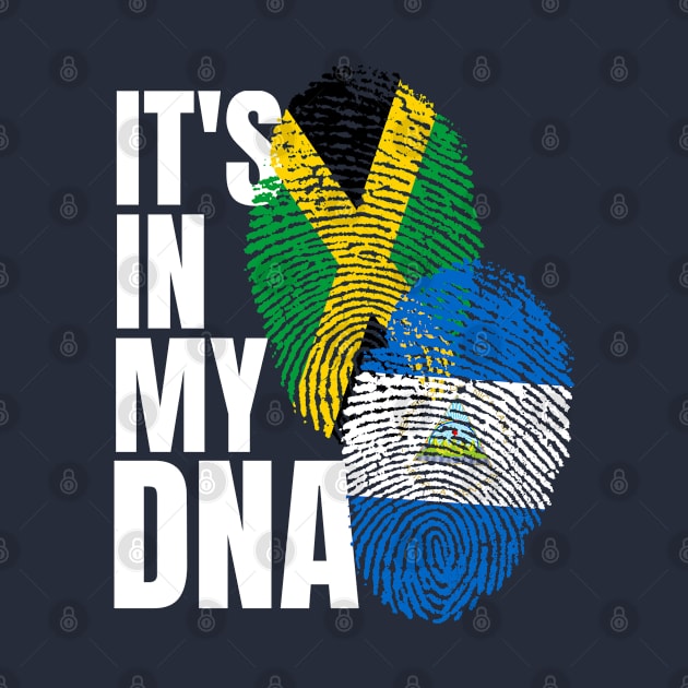 Nicaraguan And Jamaican Mix Flag DNA Heritage Gift by Just Rep It!!