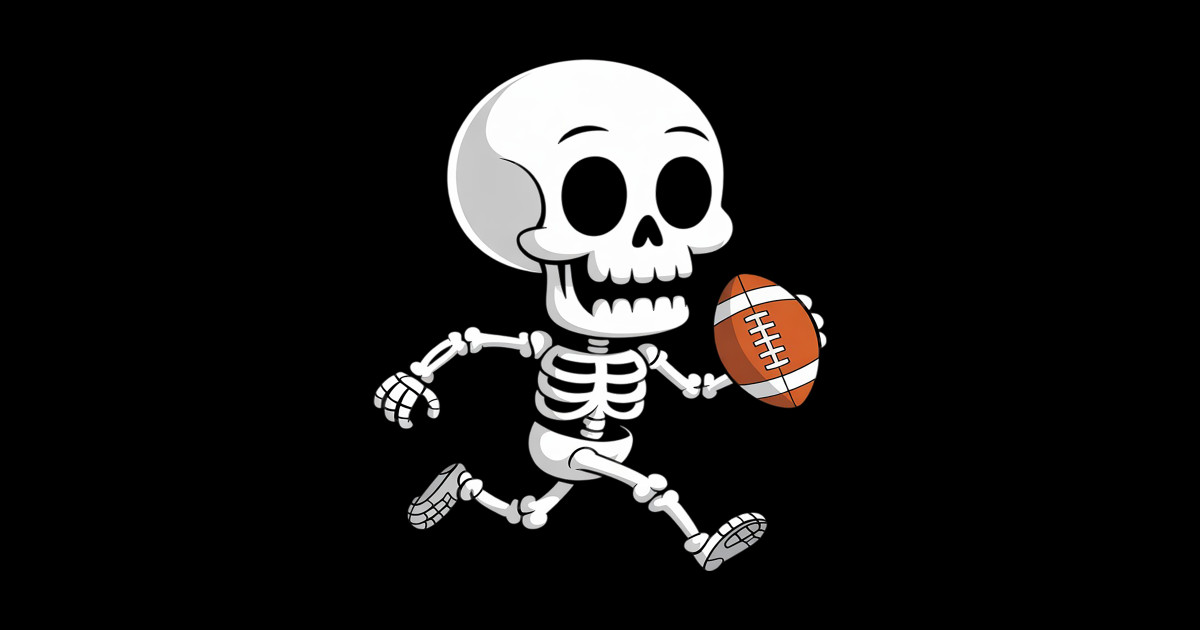 Skeleton Football Halloween Rugby Player Easy Costume - Skeleton ...