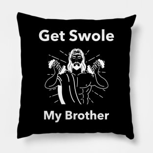 Get Swole My Brother Jesus Pillow