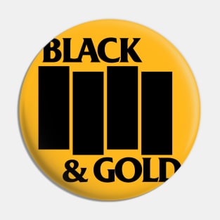 Black & Gold Flag Pin