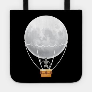 Skeleton Airship Rock On Moon swing halloween Concerts Tote