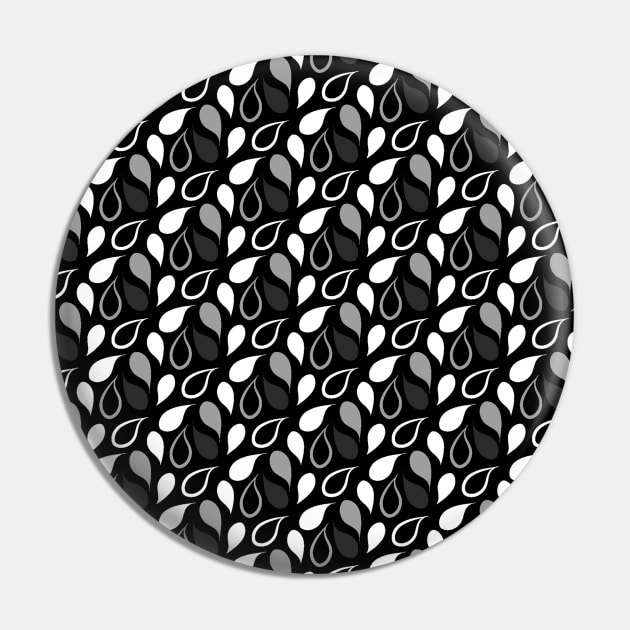 Black and white leaves pattern Pin by Spinkly