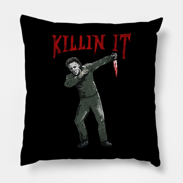 Killin I't Dubbing Michael Myers Vintage Pillow by citkamt