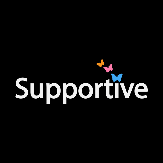 Supportive typographic logo by BL4CK&WH1TE 