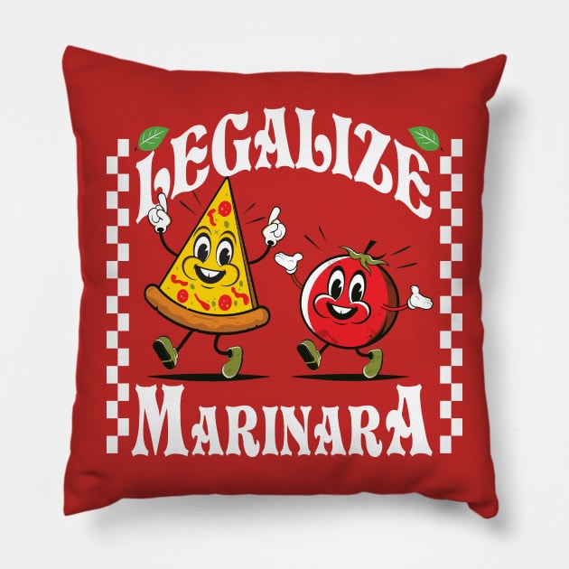 Legalize Marinara Pillow by Alema Art