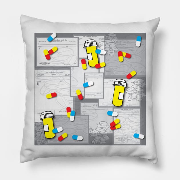 My Meds and Scrips Pillow by moxilla