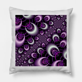 purple fractal hoops Pillow