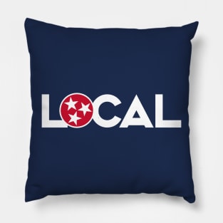 Tennessee Local // Tennessee State Flag Tri Star Circle Pillow