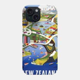 Vintage Travel Poster New Zealand Phone Case