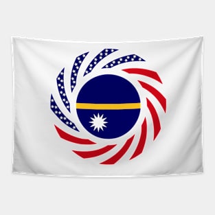 Nauru American Multinational Patriot Flag Series Tapestry