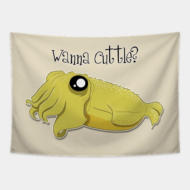 wanna cuttle? Tapestry by bobgoodallart